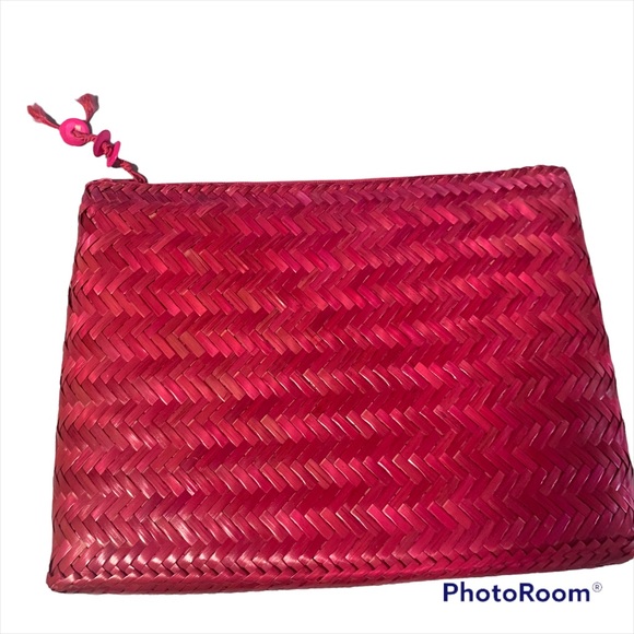 Vintage Bags Red Straw Clutch Purse Poshmark